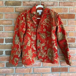 Vintage red patterned jacket